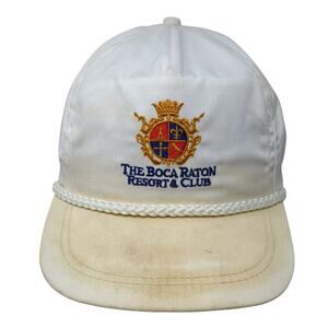 The Boca Raton Resort & Club Slideback Rope Hat White One Size Imperial